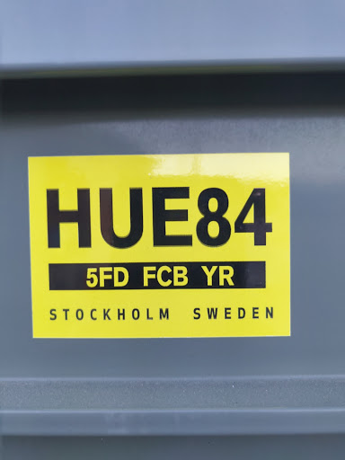 Street sticker HUE84 5FD FCB YR STOCKHOLM SWEDEN