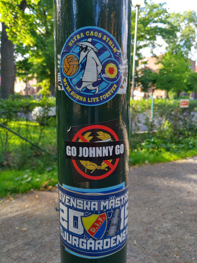 Street sticker Stockholm Djurg&aring;rdens IF svenska m&auml;stare ultra chaos