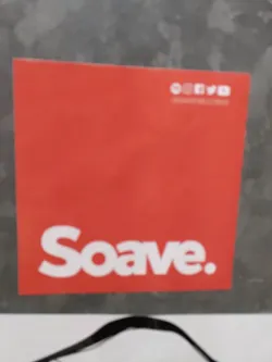 A red sticker with the word Soave. in white and the text "Automated Solutions" in small print at the top. 