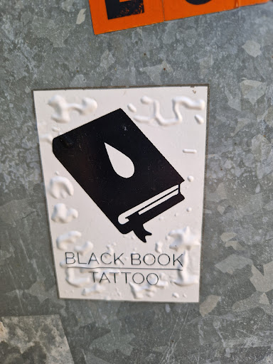 Street sticker BLACK BOOK TATTOO