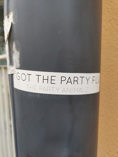 Street sticker GOT THE PARTY FLU THE PARTY ANIMALZ