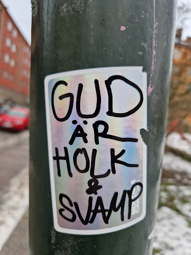 Street sticker GUD &Auml;R HOLK of SUAMP