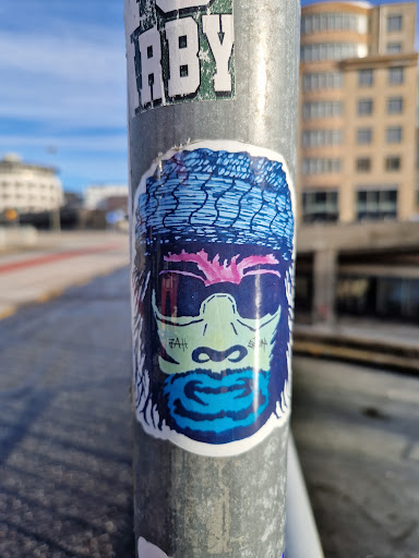 Street sticker Stockholm ABY FAH SAMPLE الله