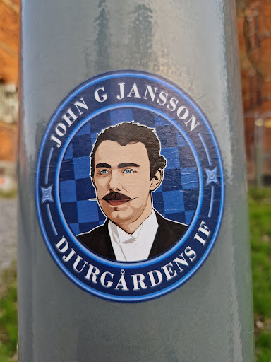 Street sticker JOHN G JANSSON DIURGARDENS IF