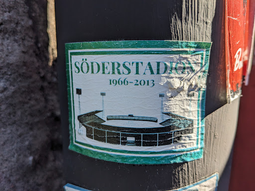 Street sticker Stockholm Bo SODERSTADION 1966-2013