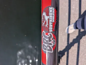 Street sticker A vertical sticker on a pole featuring the text 'SÜDTRIBÜNE INGOLSTADT' with a white panther logo on a red circle, and 'BRC '08' in large grey letters below.