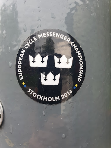 Street sticker Stockholm MESSENGER CYCLE EUROPEAN CHAMPIONSHIP STOCKHOLM 2014