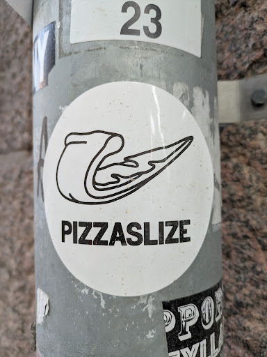 Street sticker 23 PIZZASLIZE PO MAN