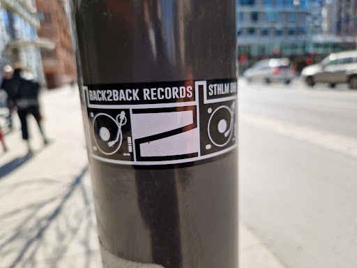 Street sticker BACK2BACK RECORDS STHLM ONE