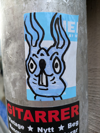 Street sticker Stockholm E MY N SOUM BITARRER Vintage Renov Beg Nytt rar