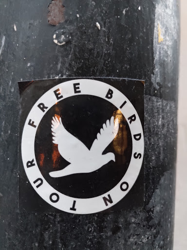 Street sticker Free Birds On Tour