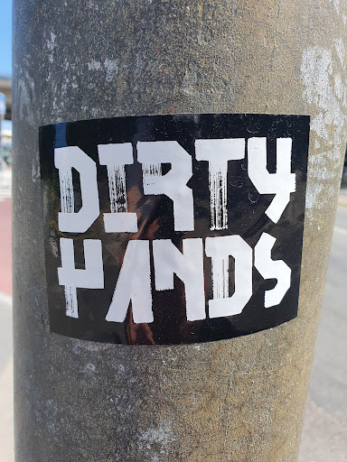 Street sticker Stockholm DIRTY HANDS