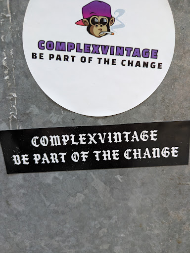 Street sticker Stockholm COMPLEXVINTAGE BE PART OF THE CHANGE COMPLEXVINTAGE BE PART OF THE CHANGE