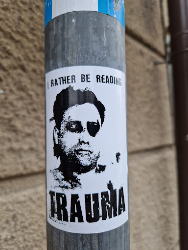 Street sticker Stockholm / RATHER BE READING FRAUMA