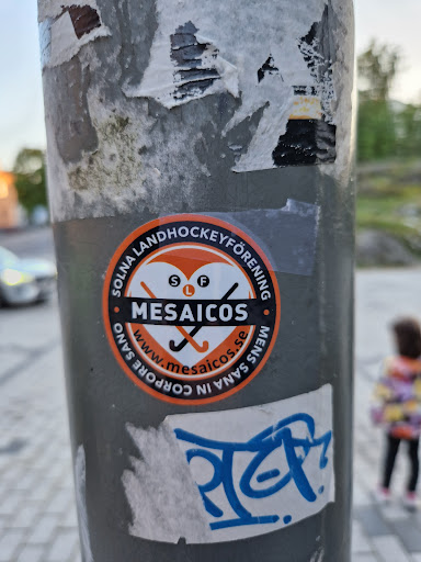 Street sticker SOLNA S F L MESAICOS SANO CORPORE NI SANA MENS PEP