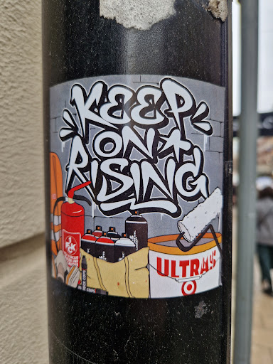 Street sticker Stockholm KEEP RISING ONA NETIC S B HIDS SCK FANCLUB MALER UND عيد FC UC CKIFPER COPS ULTRA FL FUCK COPS