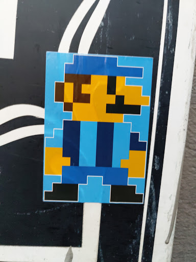 Street sticker Stockholm Mario