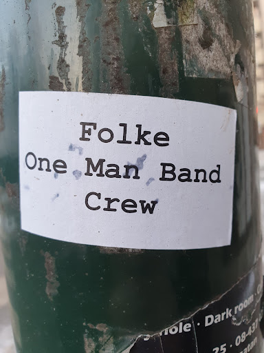 Street sticker Stockholm Folke One Man Band Crew