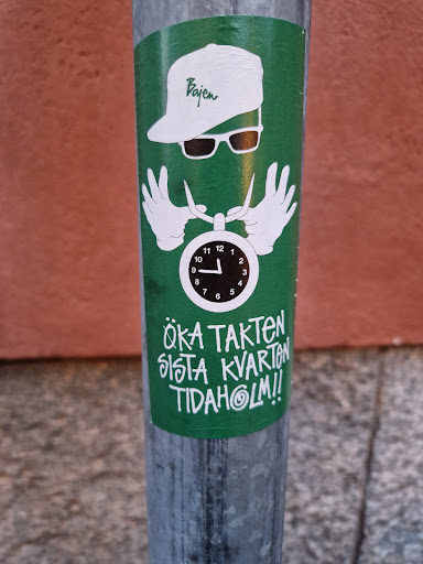 Street sticker Stockholm Bajen 9 8 11 7 6 12 5 1 4 2 10 3 &Ouml;KA TAKTeN SISTA KVARTON TIDAHOLM!!