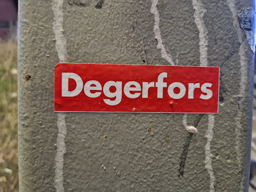 Street sticker Stockholm Degerfors