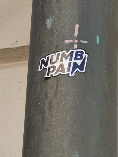 Street sticker Stockholm NUMB PAIN