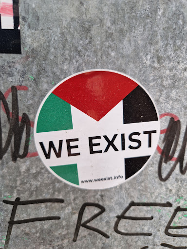 Street sticker WE EXIST www.weexist.info R