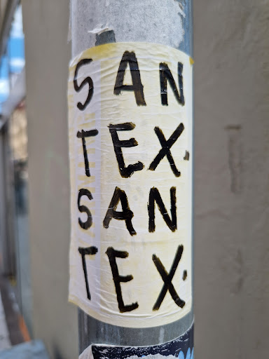 Street sticker Stockholm SAN I EX SAN TEX