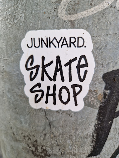 Street sticker JUNKYARD. SKATE SHOP <a class="a-tag" href="https://junkyard.com/en/skate/">https://junkyard.com/en/skate/</a> boarding