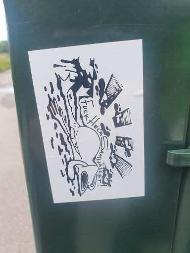 Street sticker Stockholm FUCK HELA SAMH&Auml;LLET