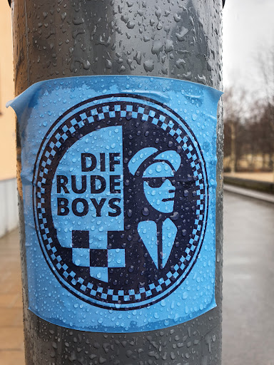 Street sticker DIF RUDE BOYS