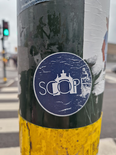 Street sticker Stockholm @tridaystory SCOP