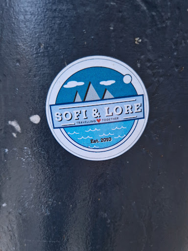 Street sticker SOFI &amp; LORE TRAVELLING TOGETHER Est. 2010