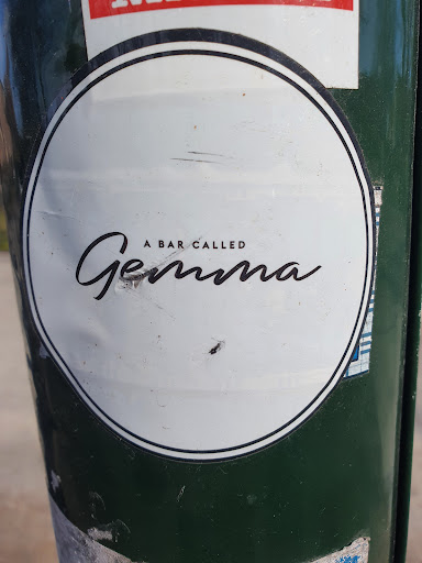 Street sticker A BAR CALLED Gemma