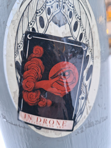 Street sticker Stockholm IN DRONE TATTOOS AND ART همكلما were