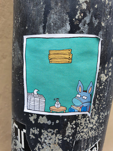 Street sticker Stockholm Donkey Illustration