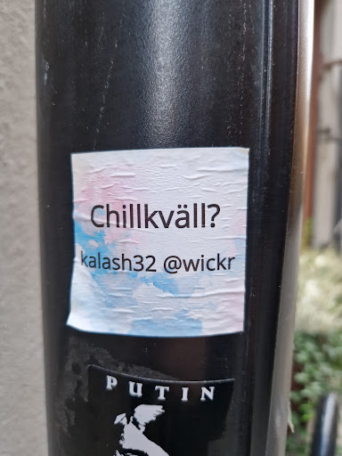 Street sticker Chillkv&auml;ll? kalash32 @wickr PUTIN