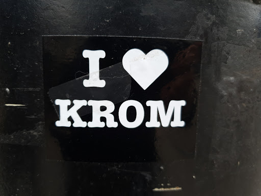 Street sticker Stockholm I&hearts; KROM