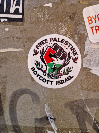 Street sticker BY FREE PALESTINE TR BOYCOTT ISRAEL