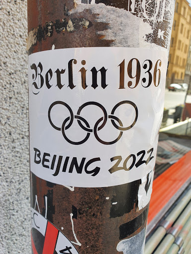 Street sticker Berlin 1936 BEIJING 2022