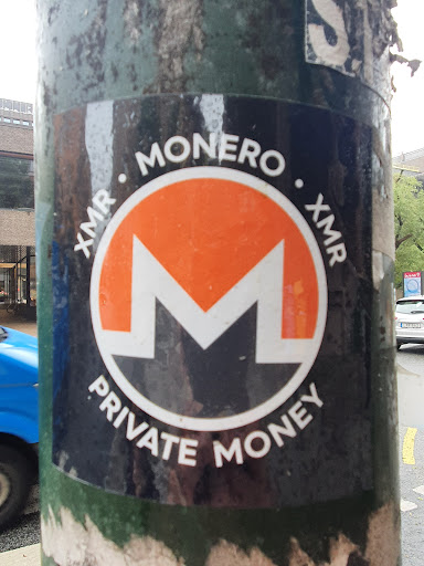 Street sticker S MONERO M XMR PRIVATE XMR MONEY