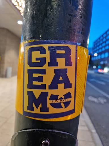 Street sticker Stockholm G R E A M