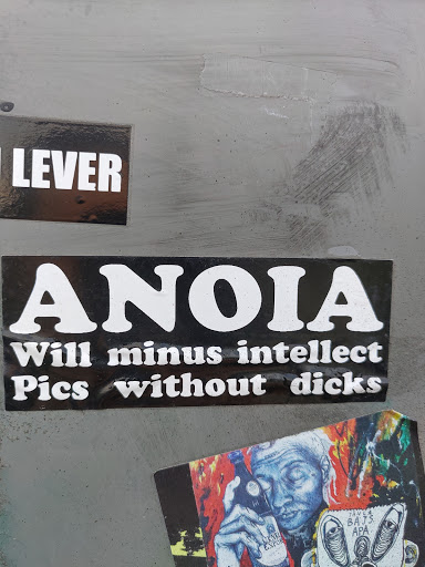 Street sticker Stockholm ANOIA Will minus intellect Pics without dicks