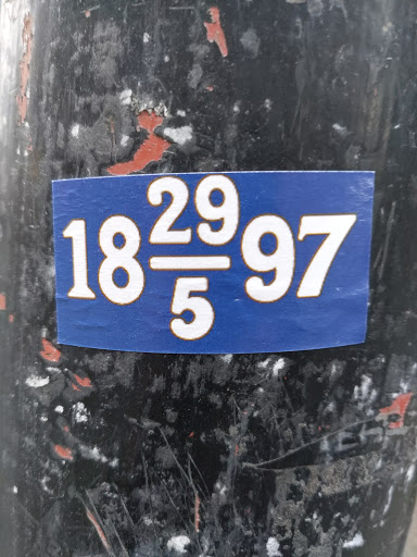 Street sticker 1897