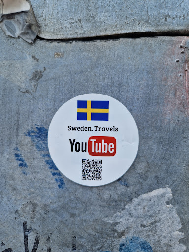 Street sticker Sweden. Travels You Tube