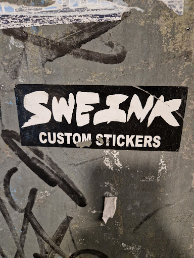 Street sticker Stockholm SWEINK CUSTOM STICKERS