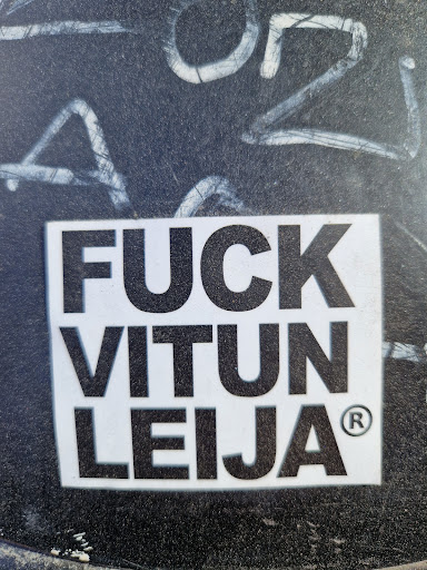 Street sticker FUCK VITUN LEIJA