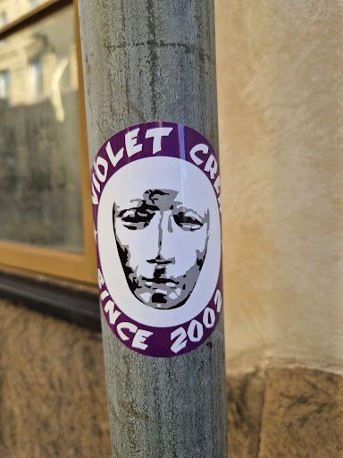 Street sticker Stockholm VIOLET CREW SINCE 2002