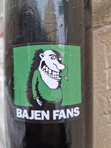 Street sticker Stockholm BAJEN FANS