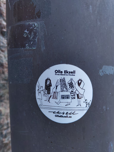 Street sticker Stockholm Olle Eksell Frem Eksll in Sweden ksel Olleksell.se