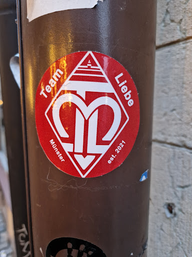 Street sticker Stockholm M&uuml;nster 31 est. 2021 Team Liebe